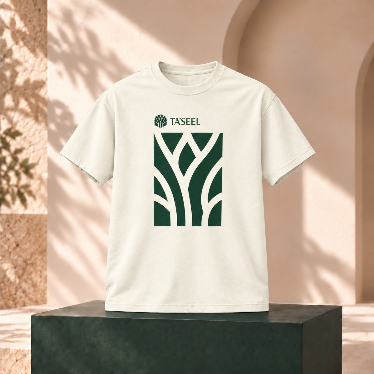Lattice T-shirt in Natural