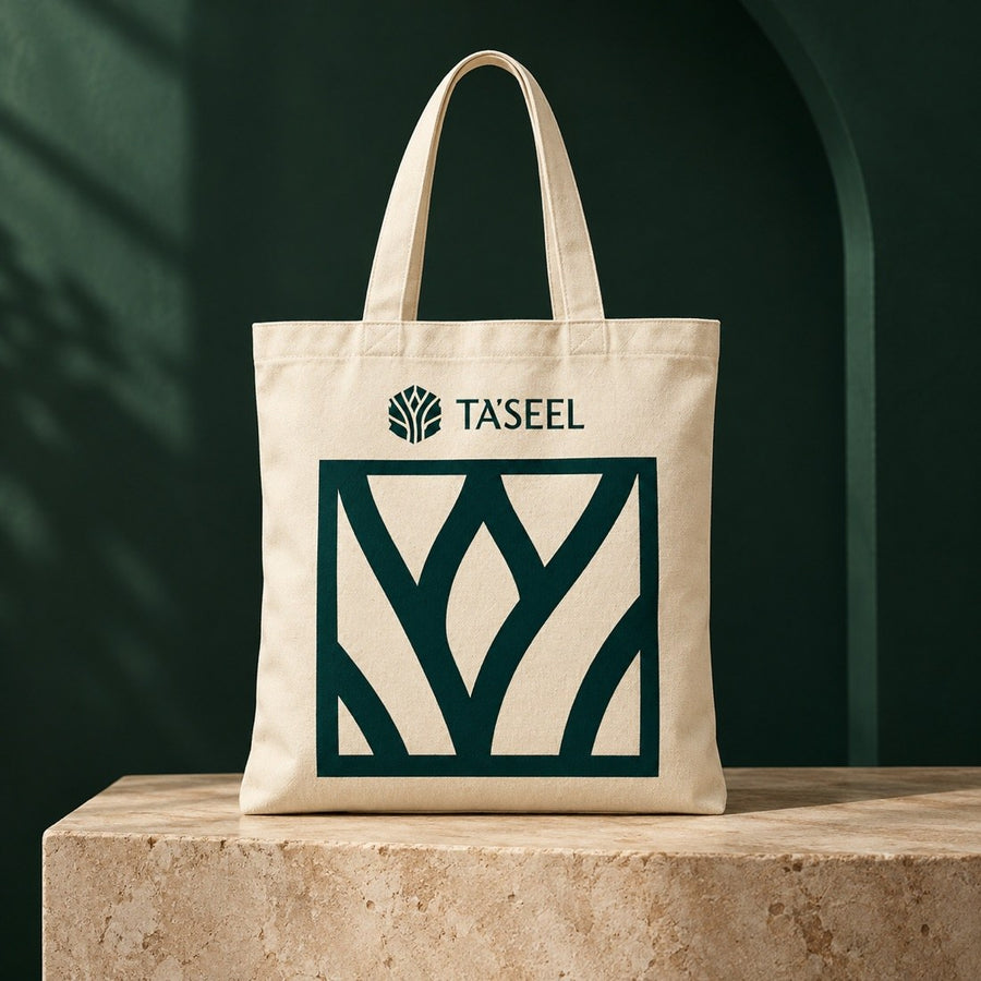 Lattice Tote in Natural