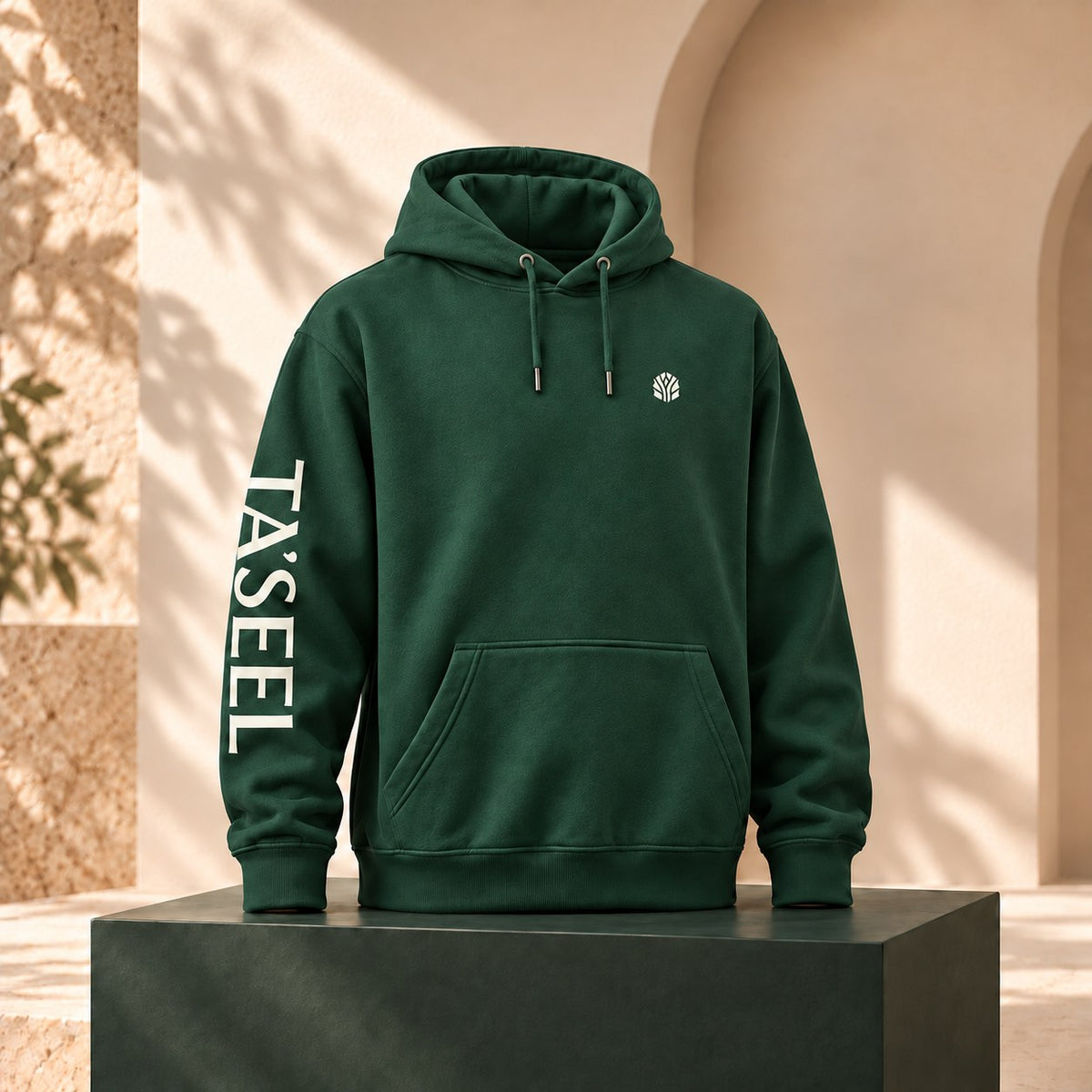 Sleeve Hoodie in Pine